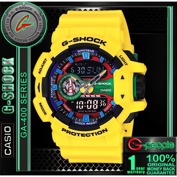 g shock ga 400 yellow