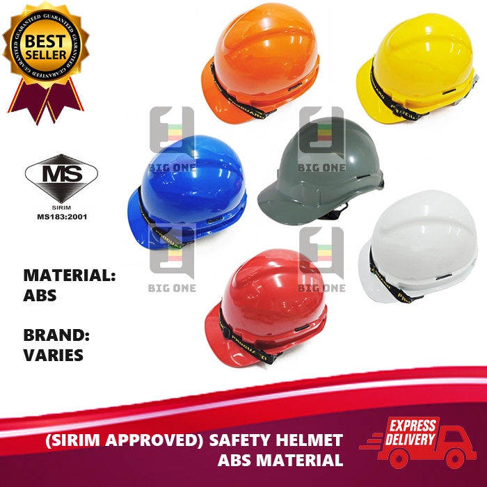 (SIRIM APPROVED) MALAYSIA MADE SIRIM SAFETY HELMET (WHITE, YELLOW, BLUE