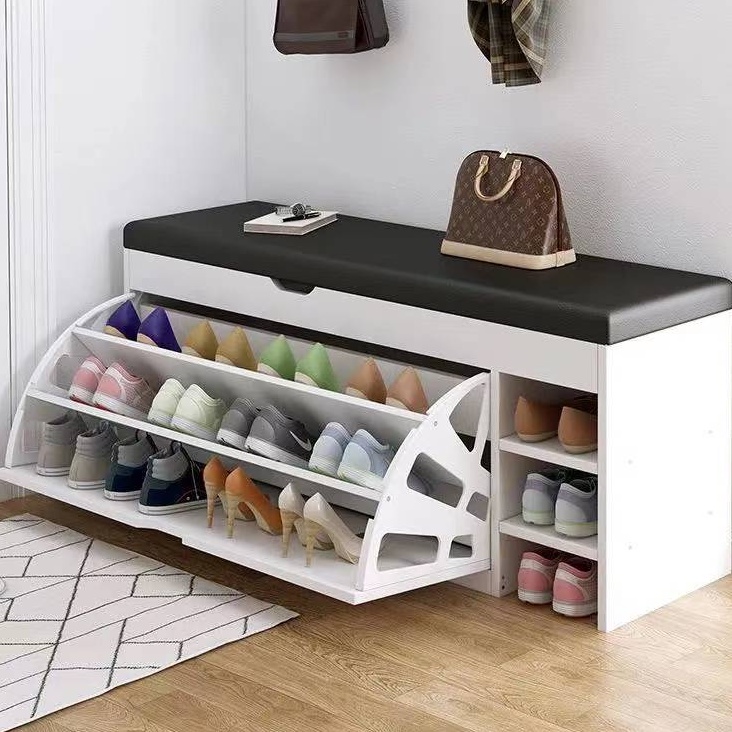 Multi-function Doorway Change Shoes Rack Footstool Shoes Rack Soft Bag ...