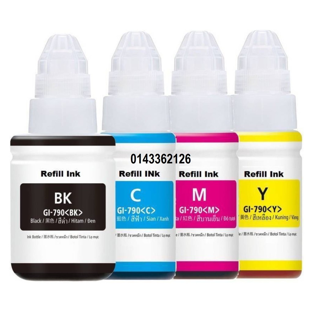 CANON COMPATIBLE GI790 GI790 INK CYMK SET G1000 G1010 G2000 G2010