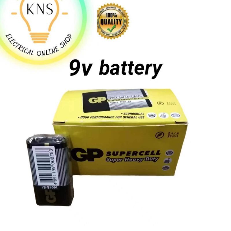 GP SUPERCELL BATTERY 9V SUPER HEAVY DUTY Shopee Malaysia