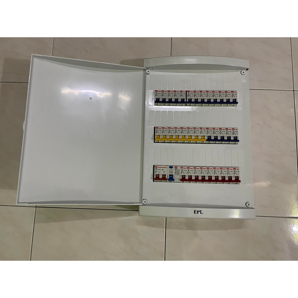 Single phase electric DB BOX 45 way mcb + elcb switch kotak elektrik ...