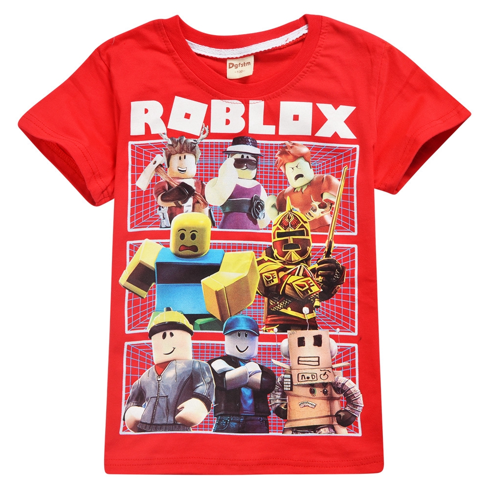 Fashion Summer Clothing Roblox Cartoon Children Boys Short Sleeve Tops T Shirt Shopee Malaysia - 2020 summer roblox children clothes boys t shirt girls short sleeve kids tops baby clothing shopee malaysia