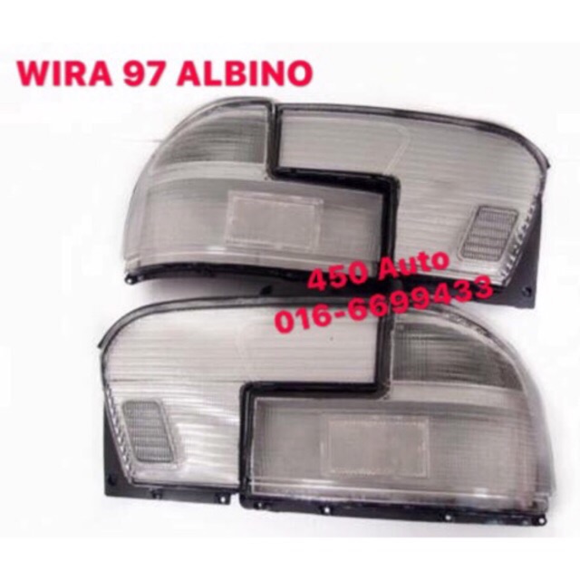 PROTON WIRA 97 1.3 1995 TAIL LAMP ALBINO ACC SET / REAR NO PLATE COVER REFLECTOR CHROME / SIGNAL