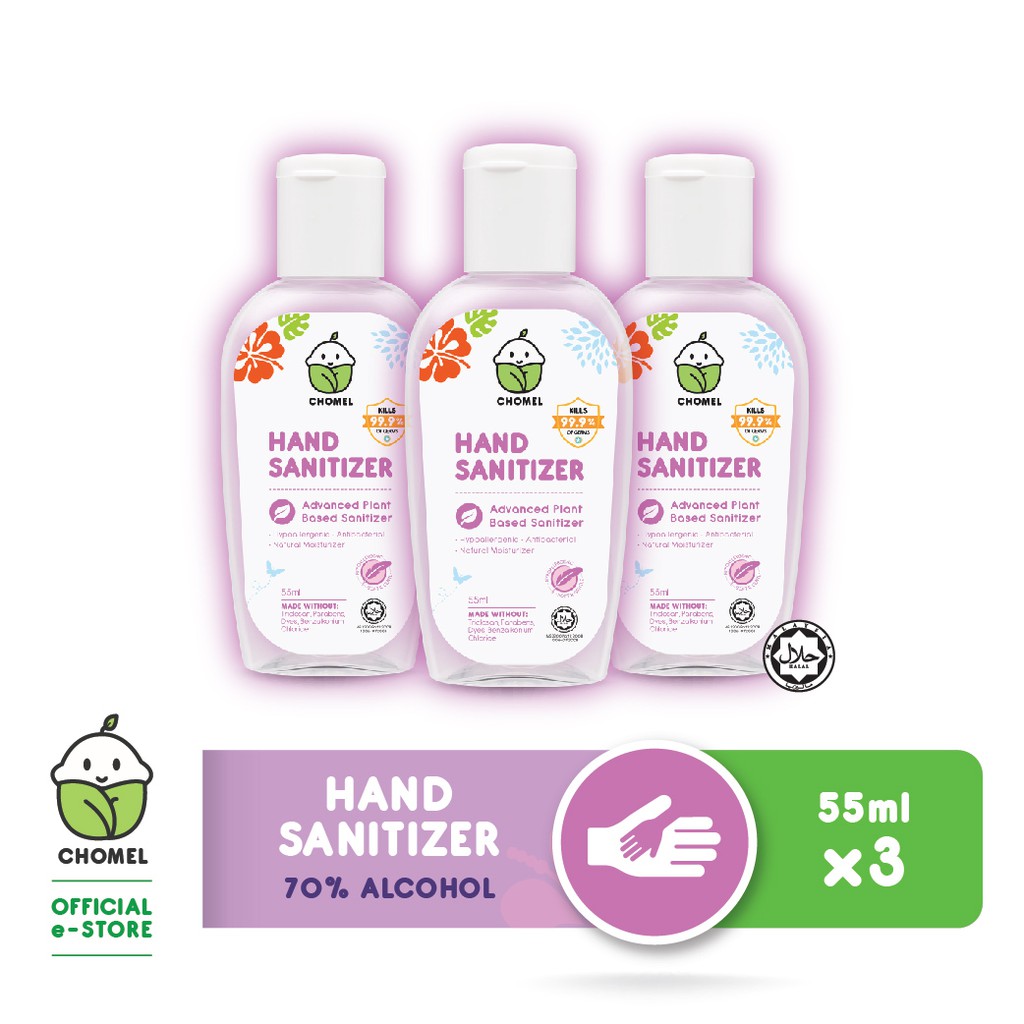 CHOMEL Kids Hand Sanitizer 70 Alcohol (55ml X 3) Shopee Malaysia
