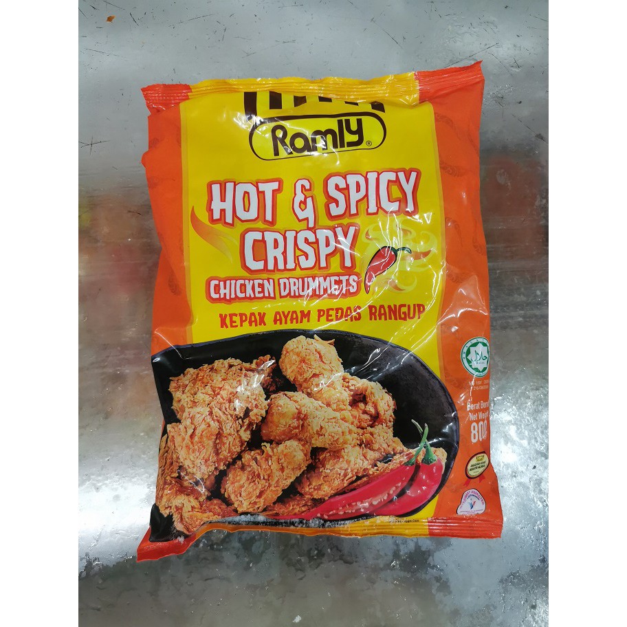 (DELIVERY KL/SEBAHAGIAN SELANGOR SAHAJA)Ramly Hot & Spicy Crispy Chicken Drumet 800g/ Ramly Ayam Goreng Kepak Pedas Rang