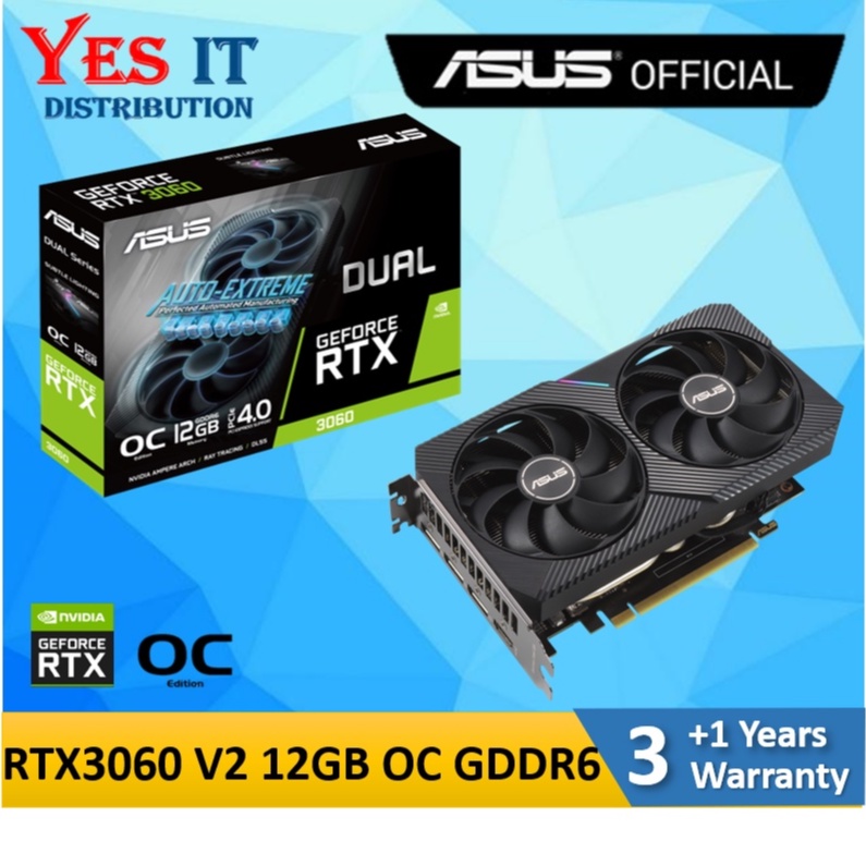 ASUS NVIDIA RTX3060-O12G-V2 2スロット設計 - PCパーツ