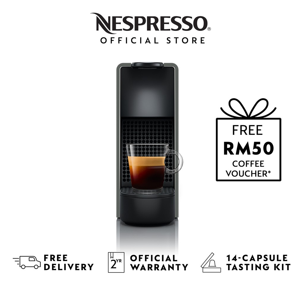 Nespresso Essenza Mini Intense Grey Coffee Machine C30-ME-GR-NE1 | Free ...