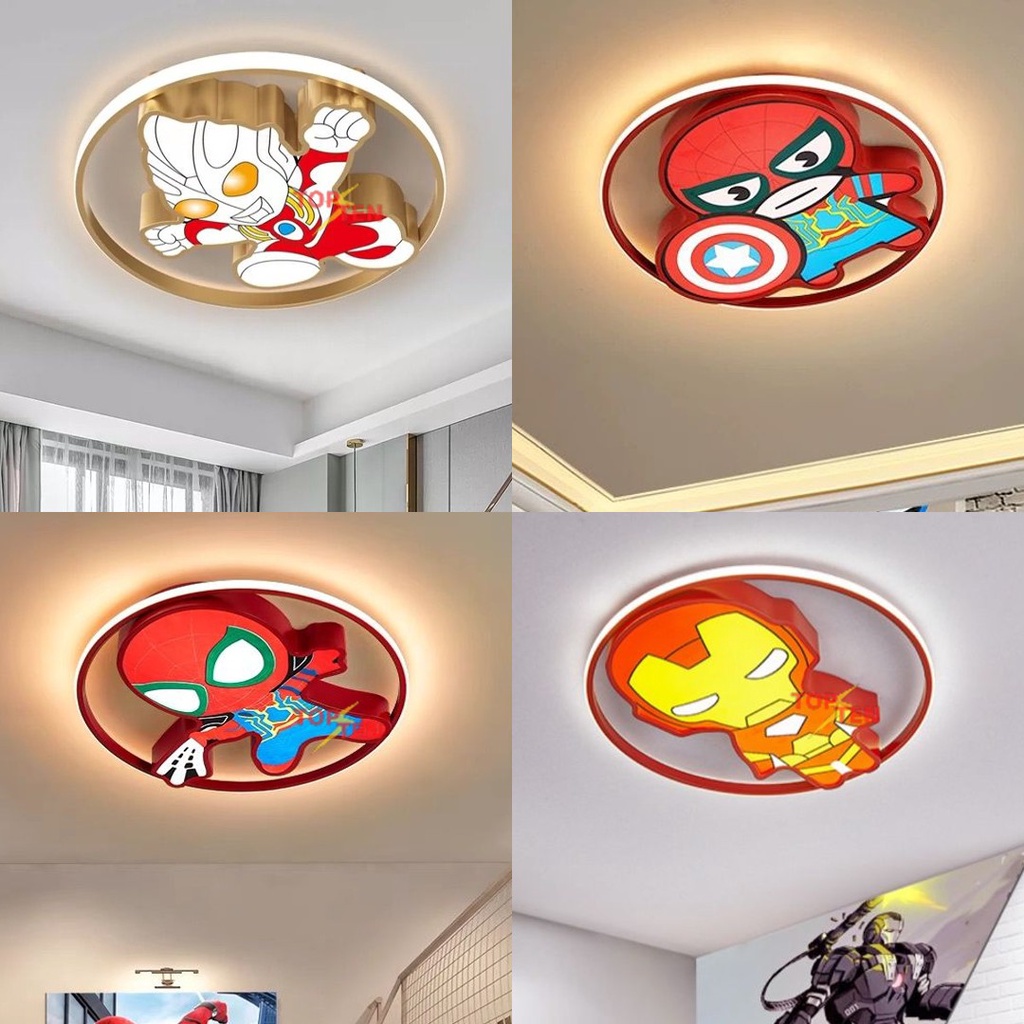 Led Ceiling Light Children Bedroom Indoor Light Ultraman Marvel Kids