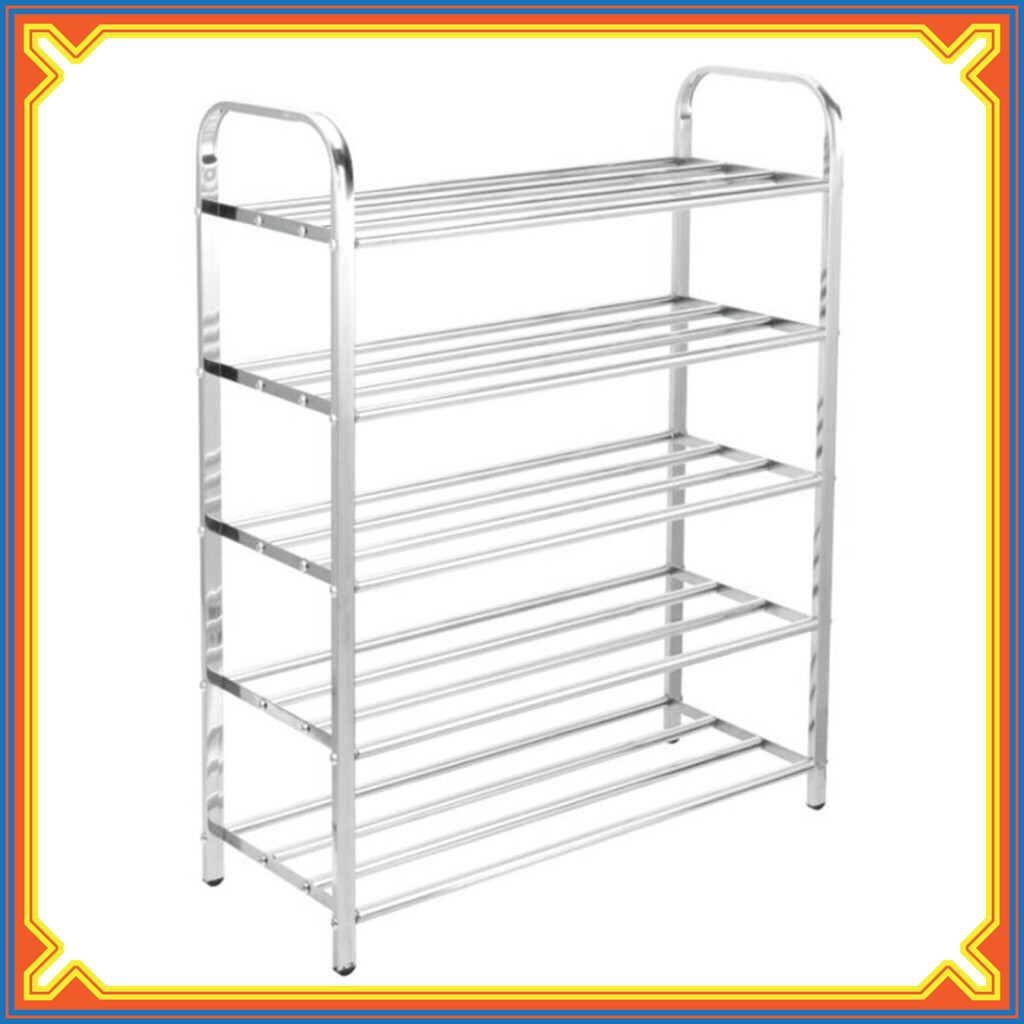 E Ware 5 Tier Stainless Steel Shoes Rack Modern 4 Bar Per Tier Shopee Malaysia