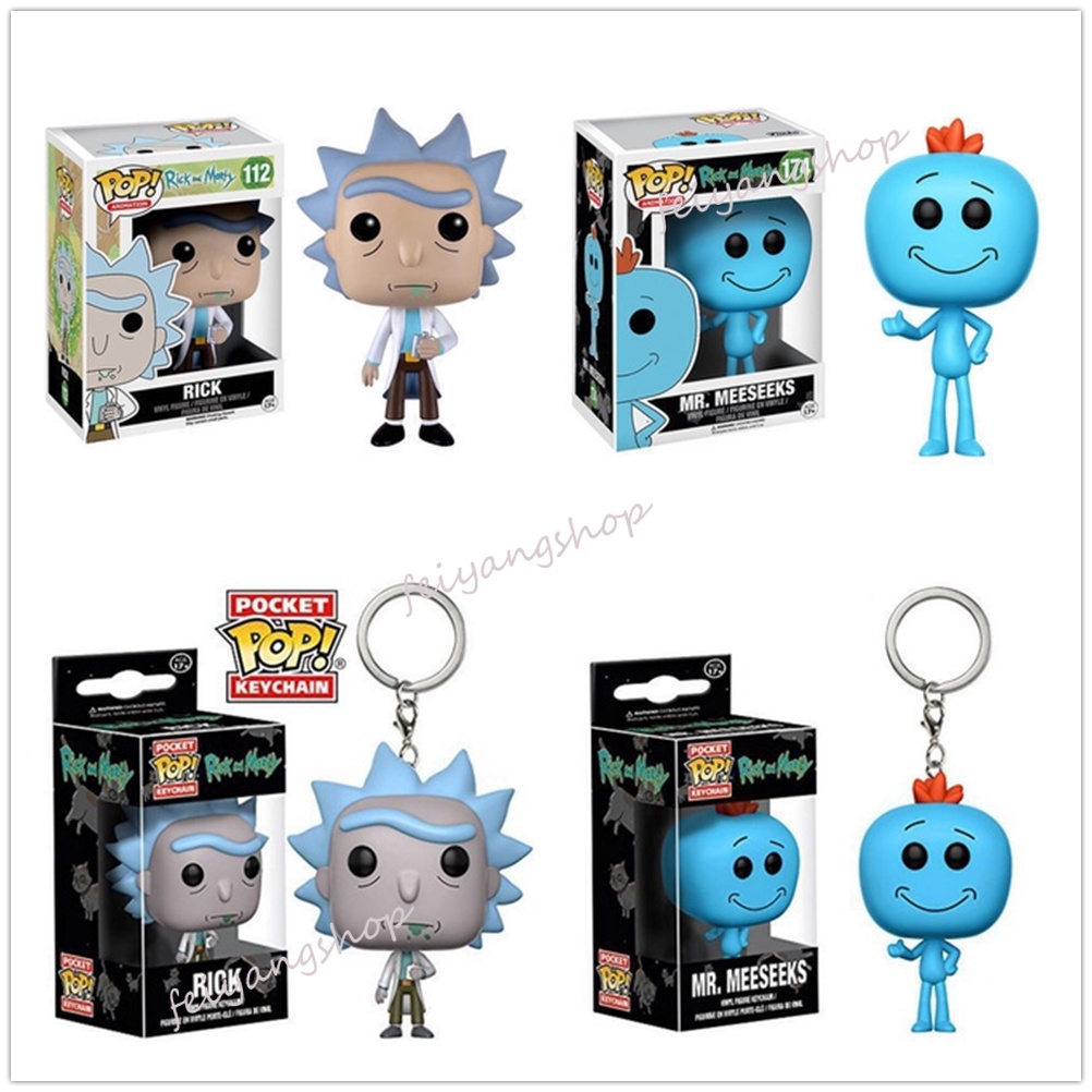 Funko Pop Rick and Morty Mr.Meeseeks#174 Rick#112 Action Figure ...