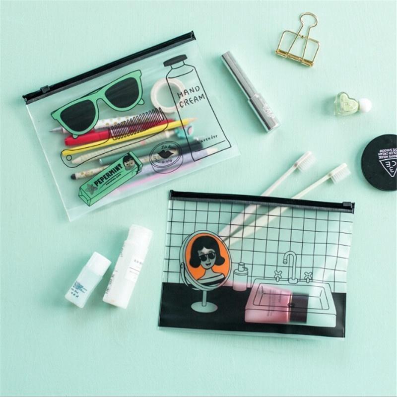 Women Clear Cosmetic Bags PVC Toiletry Bags Travel ...