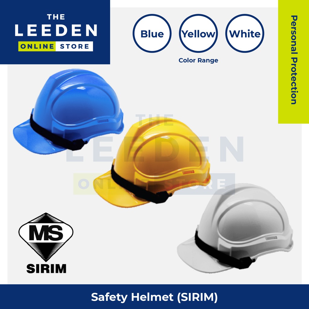 Safety Helmet Yellow / White / Blue by Leeden Online Store