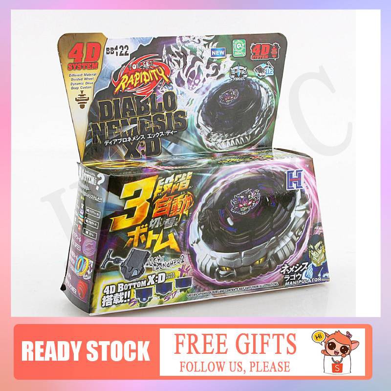 Wholesale Price Nemesis Beyblade Set Fusion Metal Fight Toy System D Masters Diablo X Bb 122 4d Shopee Malaysia