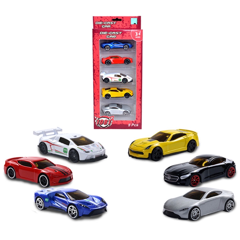 5pcs/Set 1/64 Scale Super Sport Car Model Toys Diecast Model Toy