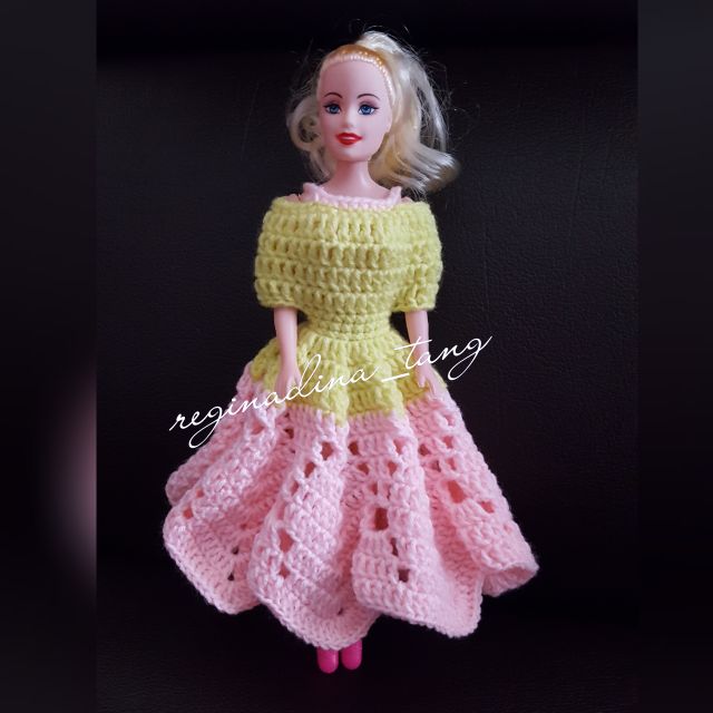 pola baju barbie doll