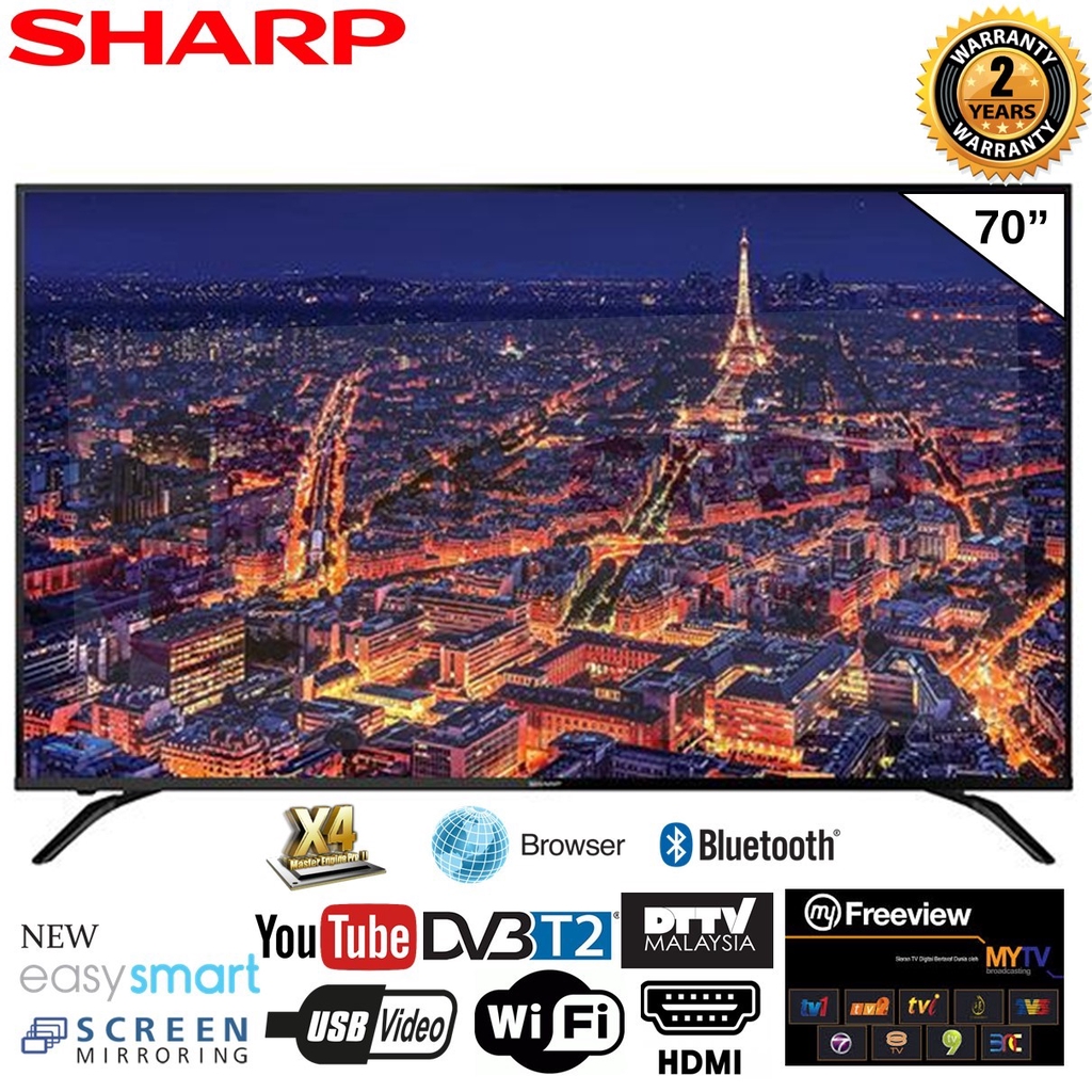 18++ Sharp 60 4k uhd easy smart led tv 4tc60ah1x ideas in 2021 