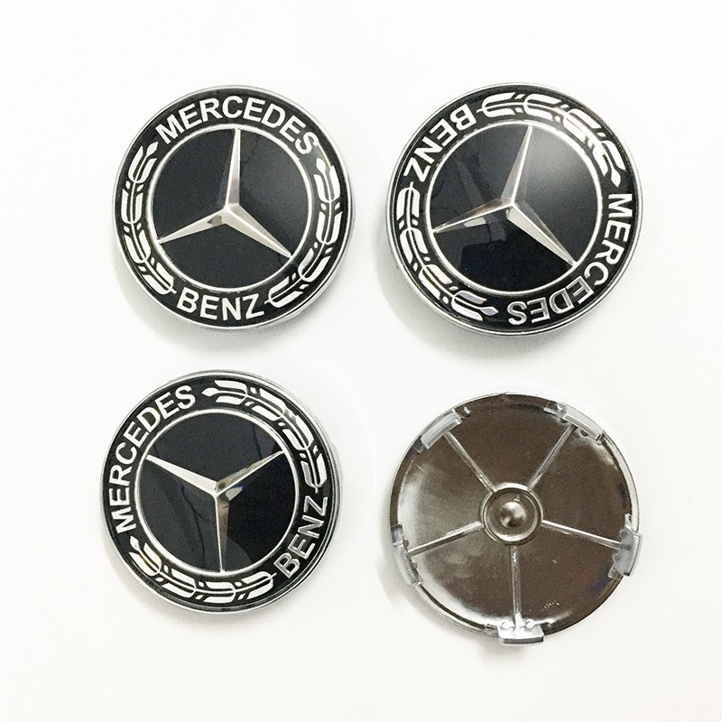4pieces 68mm Hot Wheel Emblem Hub Center Caps Laurel Wreath 4 68mm For Mercedes Benz Shopee Malaysia