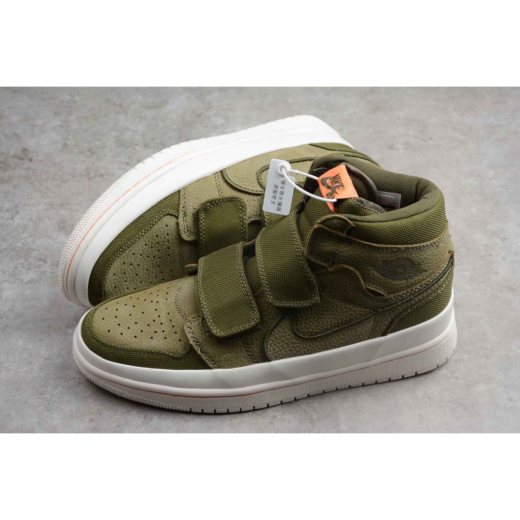 jordan 1 retro high double strap olive canvas