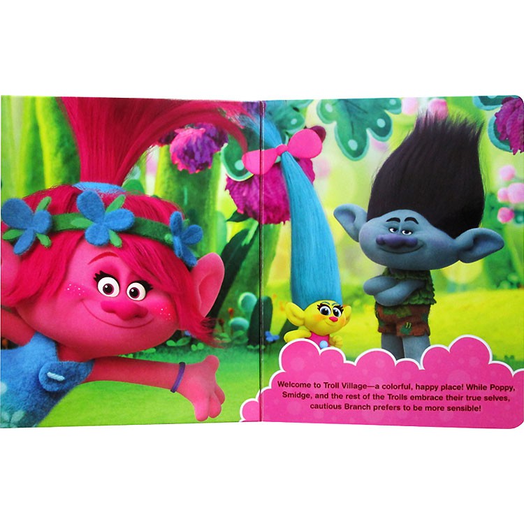 kd dreamworks trolls book  blocks includes 2 block puzzle characters and  a playmat