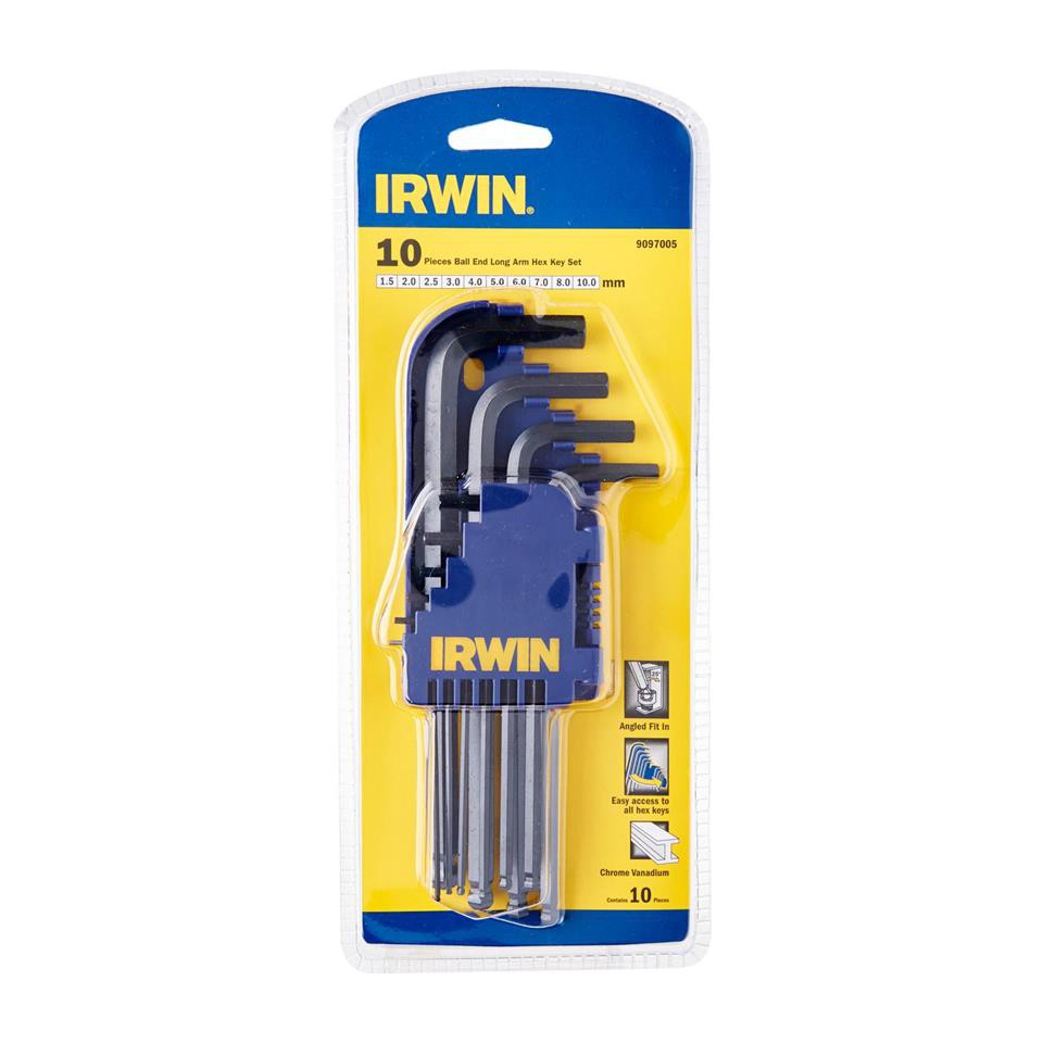 IRWIN Pack of 10 IRWIN® 86763-10 mm Long Arm Hex Key 