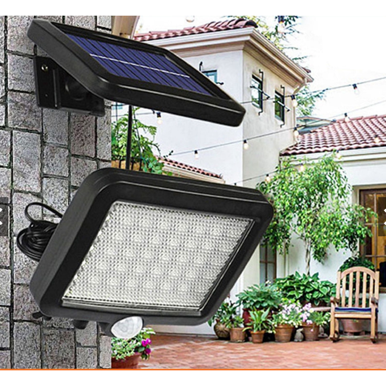 Lampu SOLAR LED 56 LED PIR Security Split Portable Solar Panel Motion Sensor Solar Powered Wall