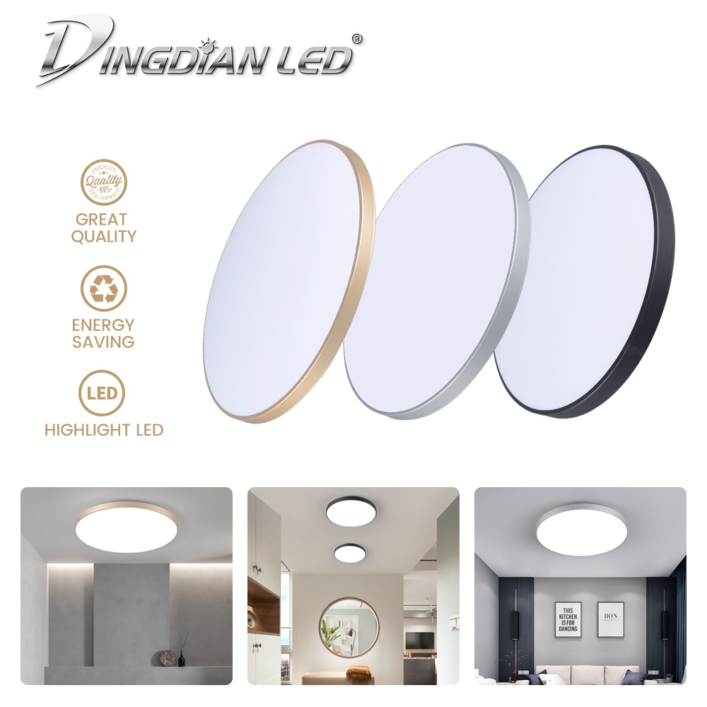 Dingdian LED Modern Led CeiIing Lights Round AC220V 32W/48W/80W Indoor Acrylic Ultra Thin Ceiling Light LED Home Decor