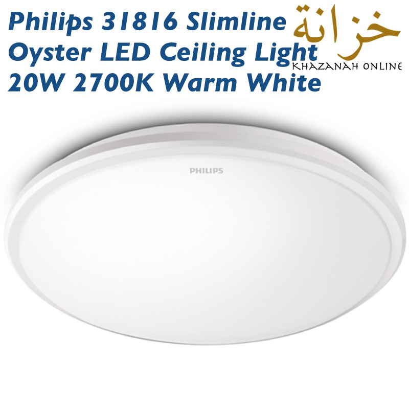 Philips 31816 Slimline Round Led Ceiling Light 20w 2700k Warm White