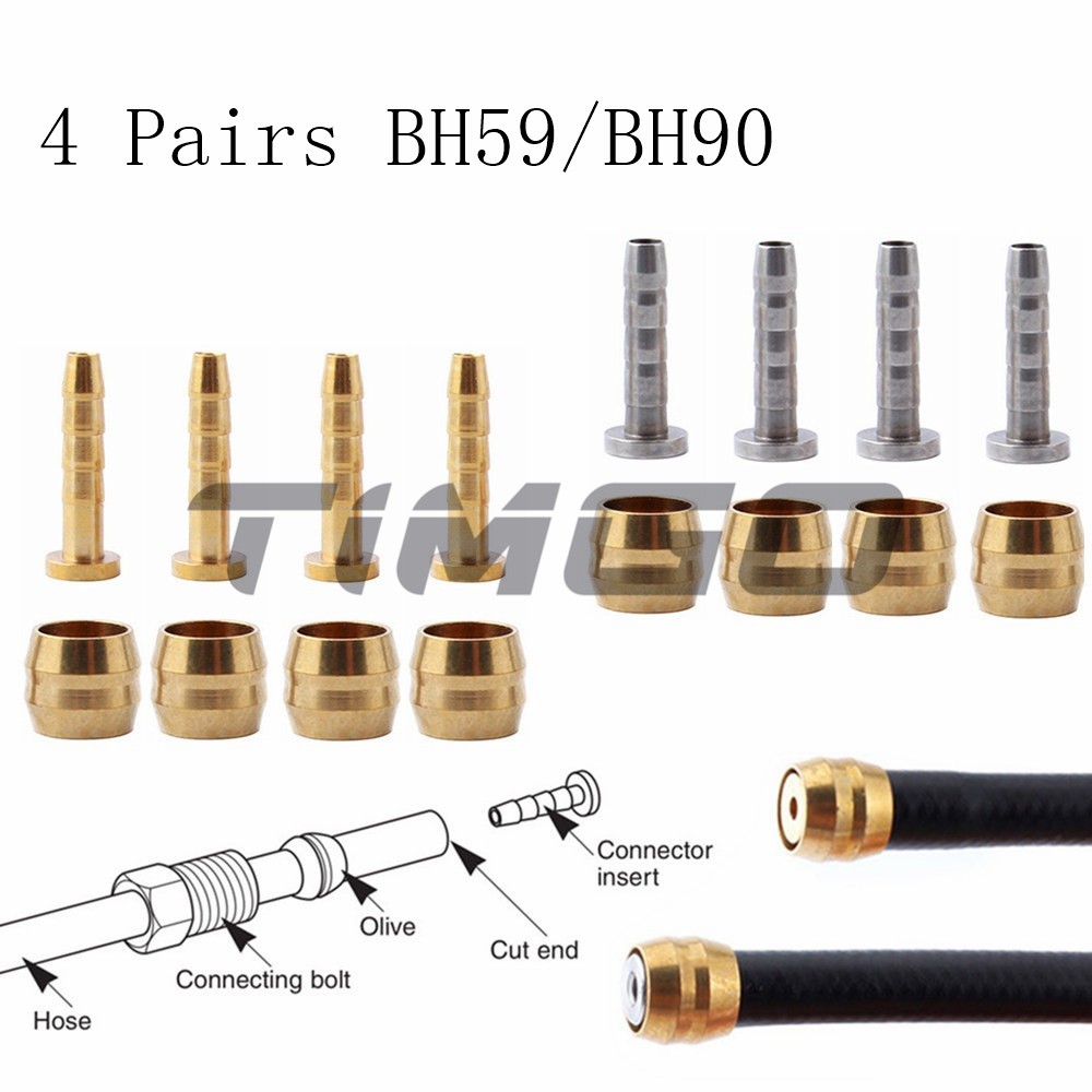 Insert for Shimano Hydraulic Brake hose 4pairs BH59 bicycle Olive Connector 