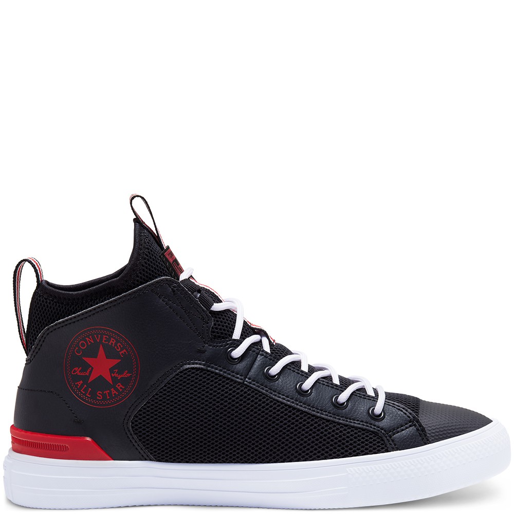 حلق مزمن قناة converse ultra mid black 