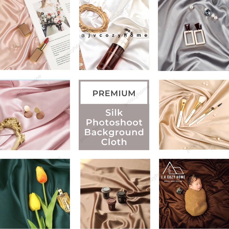 Silk Cloth Silk Photoshoot Background Silk Photography Backdrop Silk Fabric Photo Shooting Props Kain Sutera Flatlay摄影背景