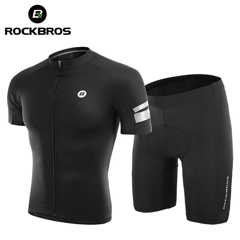 ROCKBROS Men Women T-shirt MTB Road Bike B Bicycle Equipment Jersey Shorts Summer Cycling reathable Cycling Clothes