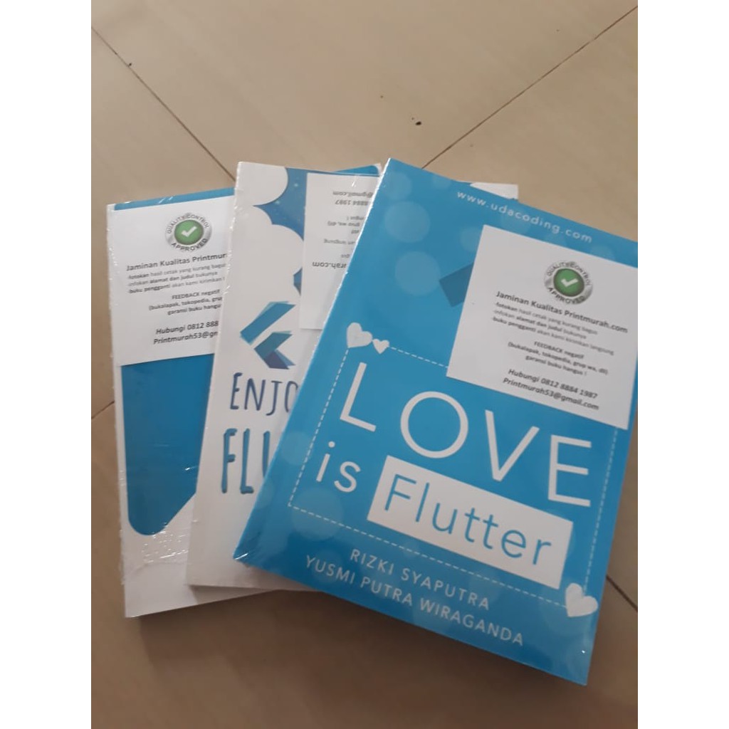 Bundling Package Book Flutter (Happy Flutter & Enjoy Flutter & Love Is ...