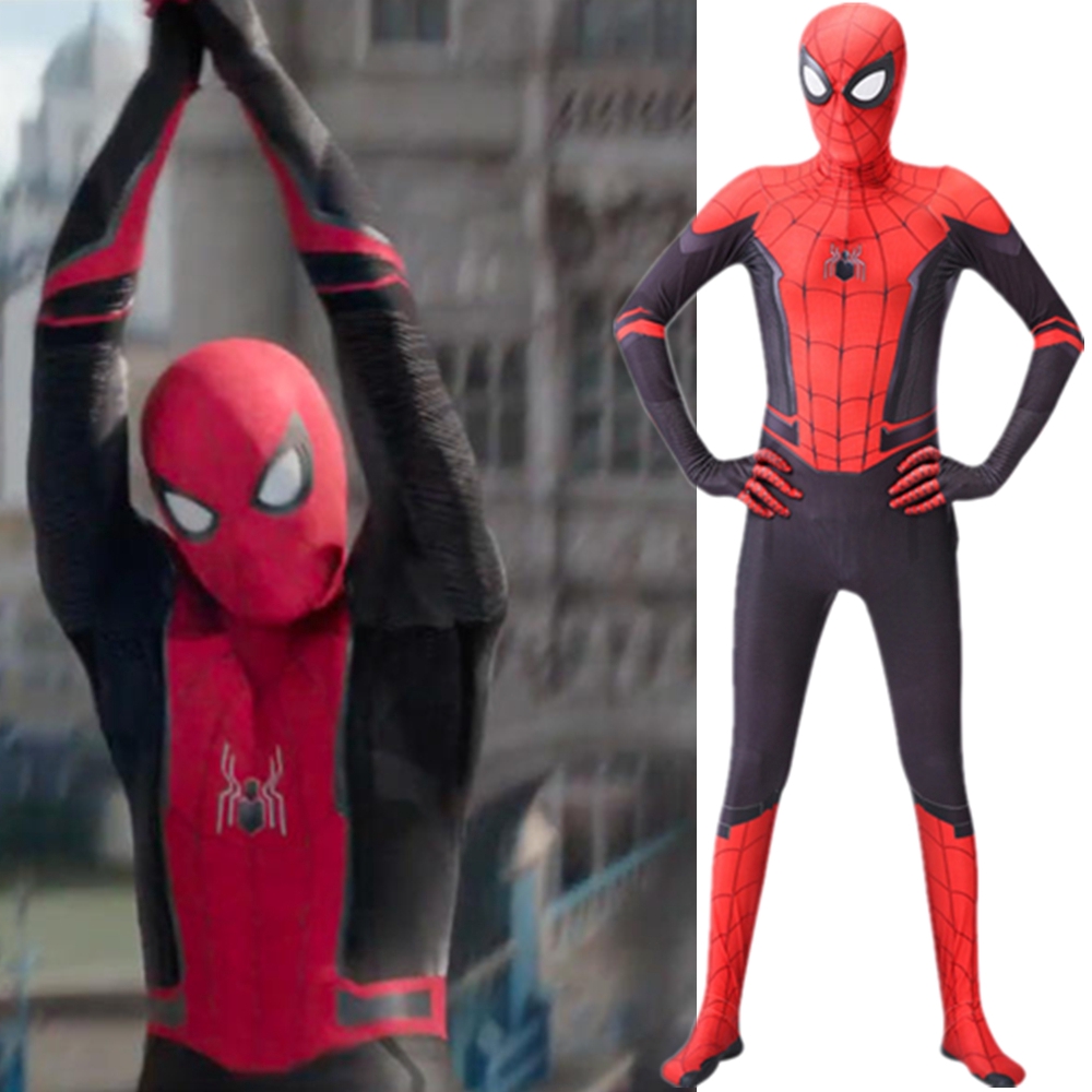 Adult Kids Spider Man Far From Home Tom Holland Cosplay Costume Zentai Spiderman Superhero Bodysuit Suit Jumpsuits Peter Shopee Malaysia