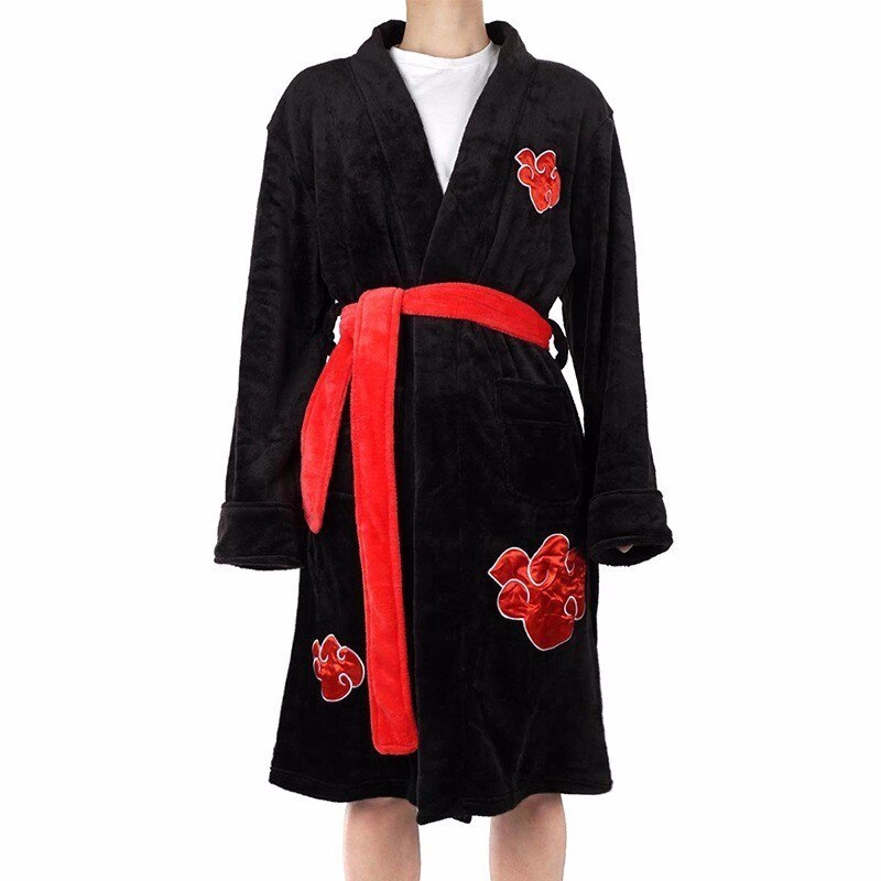never fetch Maintenance Anime Naruto Cosplay Bathrobe Akatsuki Uchiha Itachi Flannel Pajamas Adult  Unisex Winter Warm Nightwear Sleepwear Kimono Robe | Shopee Malaysia