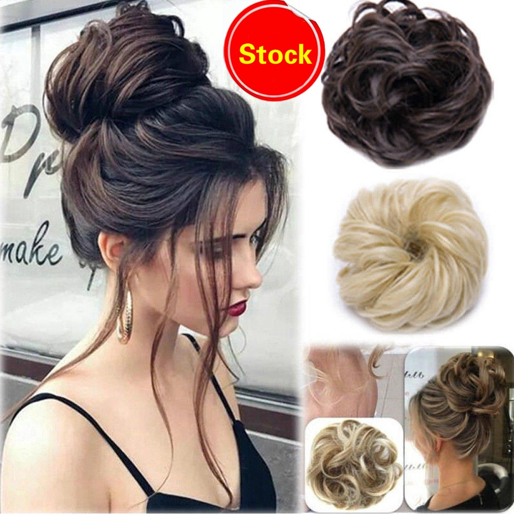 Hot Natural Curly Messy Bun Hair Piece Scrunchie Extra Thick Wig