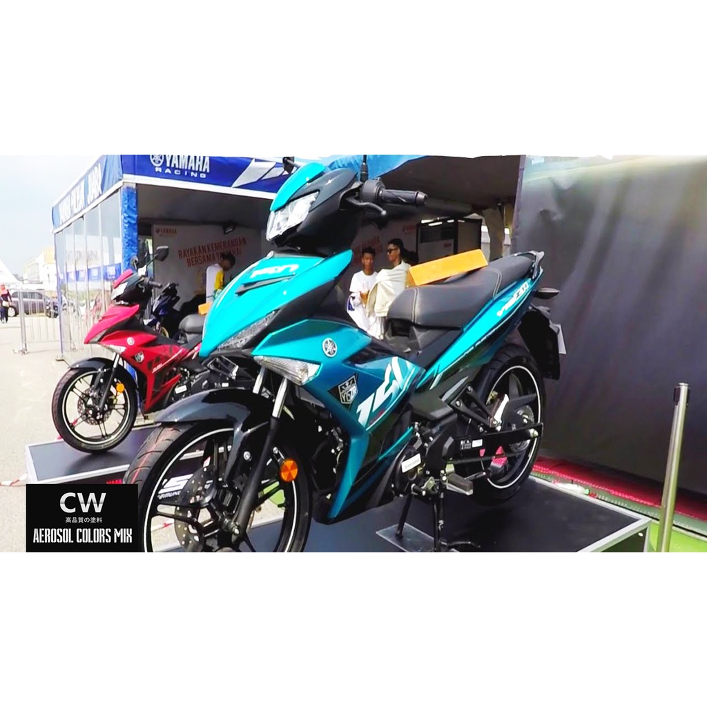 Yamaha Y15zr Striking Cyan Cw0151 Original Paint Touch Up Paint 2k Cw Aikka Diy Aerosol Cat Spray Bottle 370ml Motor Shopee Malaysia