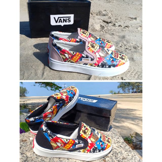 mickey mouse slip on vans
