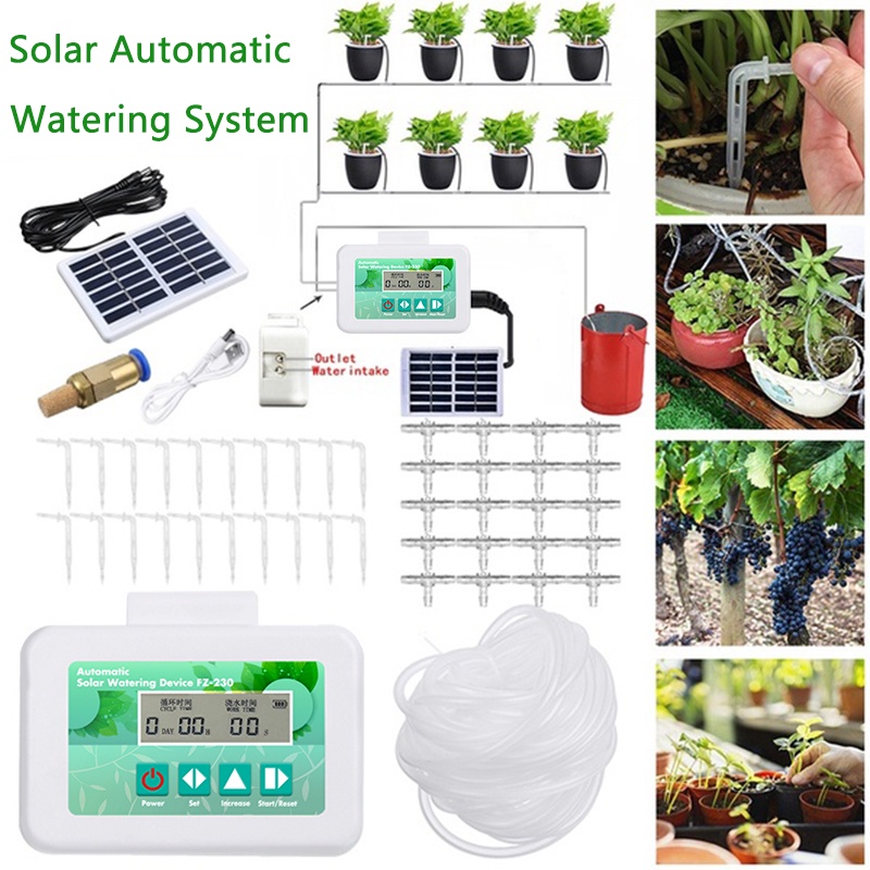 Solar Powered Automatic Watering System Water Timers For Hoses Programmable Water Pump