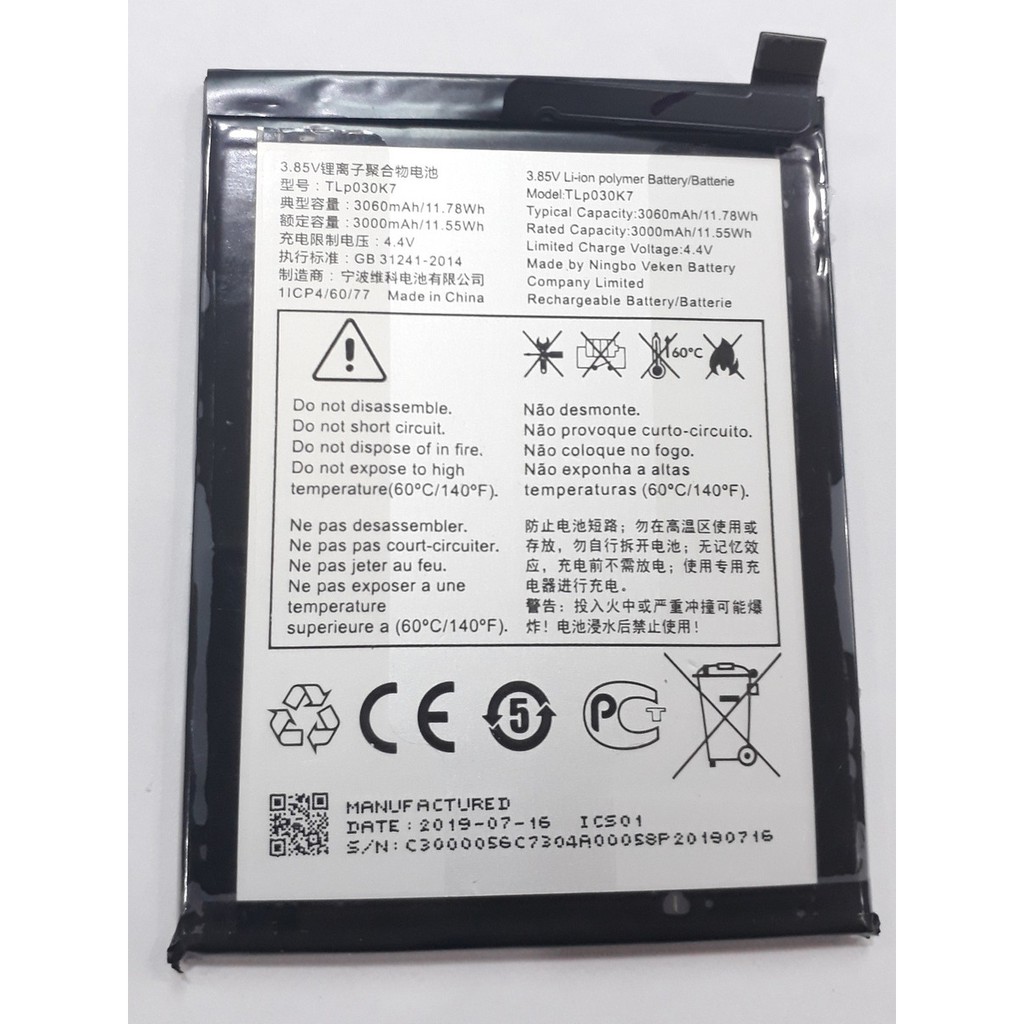 Alcatel 1S 2019 OT 5024D 5024i TLp030K7 Shine 5080 5080a A3 Ot5046 5046 ...