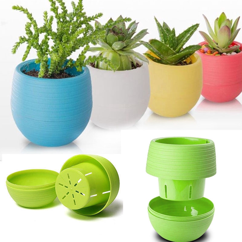 Mini Round Home Garden Office Decoration Planter Plastic Plant