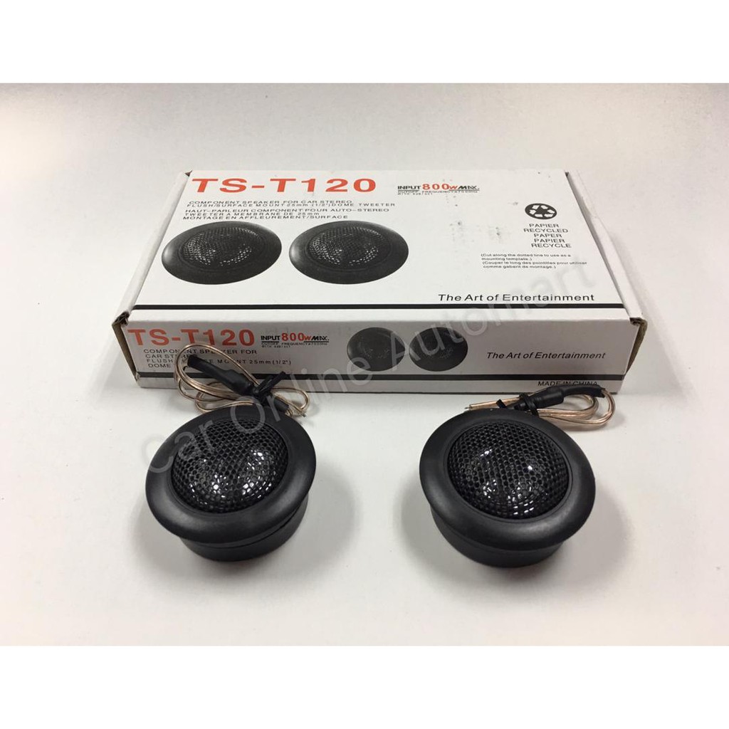 ARTENTERTAINMENT TS-T120 25mm Dome Tweeter for Car Audio System (2 pc ...