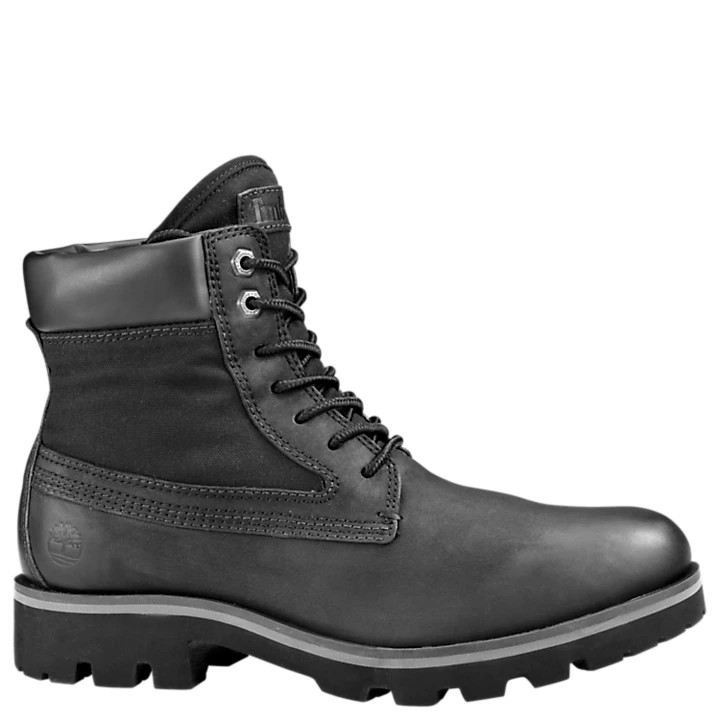 timberland 6 inch boots black mens