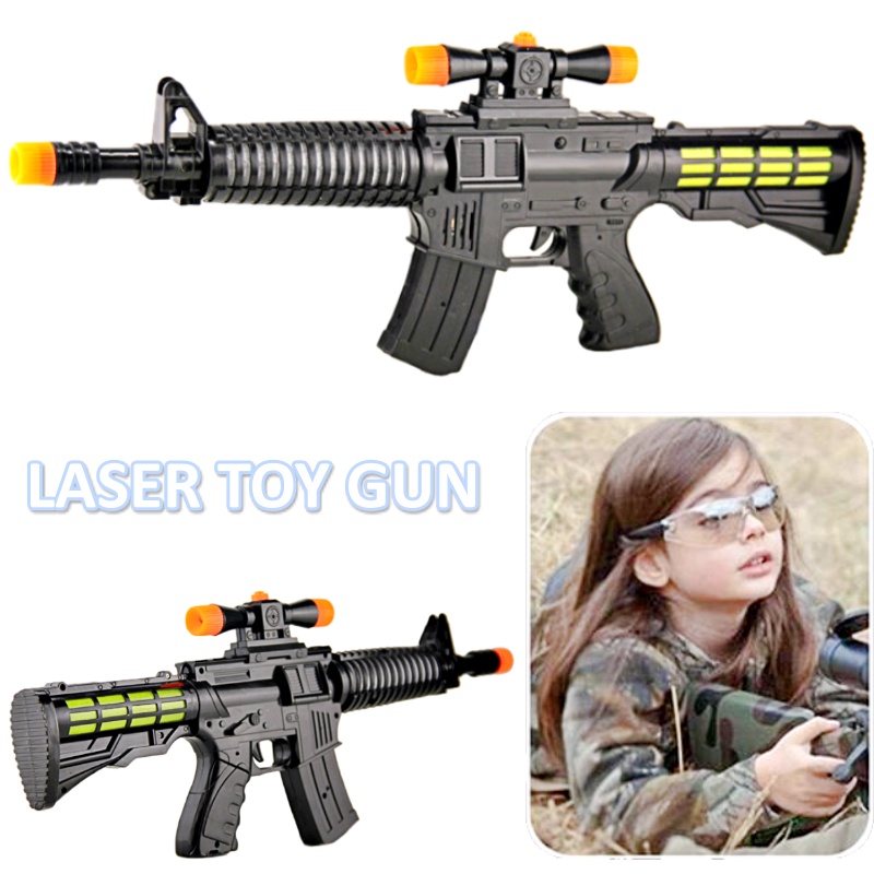 Electric Luminous Laser Military Submachine Shotting Toy Machine Gun Infrared Light Sound Camouflage Pretend Play Pistol