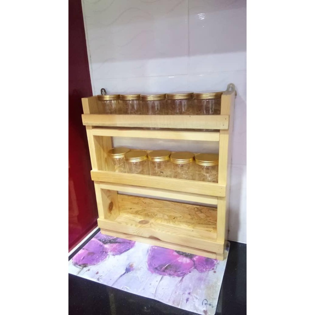  Rak  Dapur  Serbaguna Kayu  Pallet  Pine Shopee Malaysia