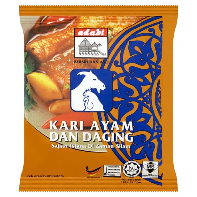 SERBUK KARI AYAM DAN DAGING ADABI 24g Shopee Malaysia