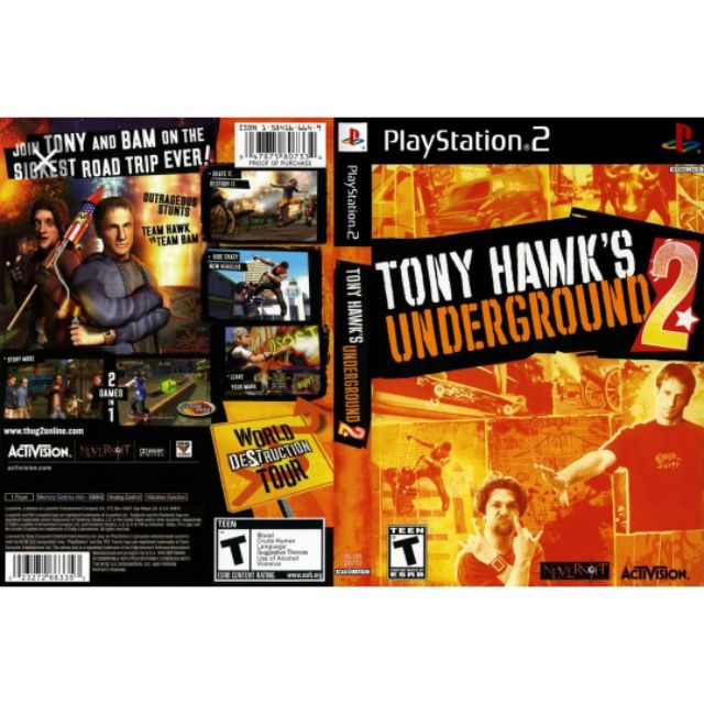 tony hawk underground ps2