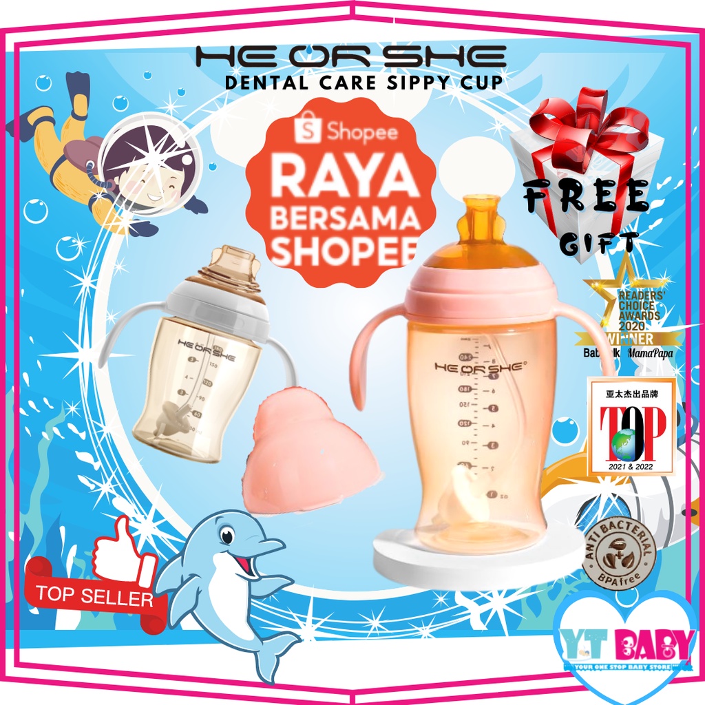 🎁Premium Gift He Or She Dental Care Sippy Cup Baby Water Bottle Feeding