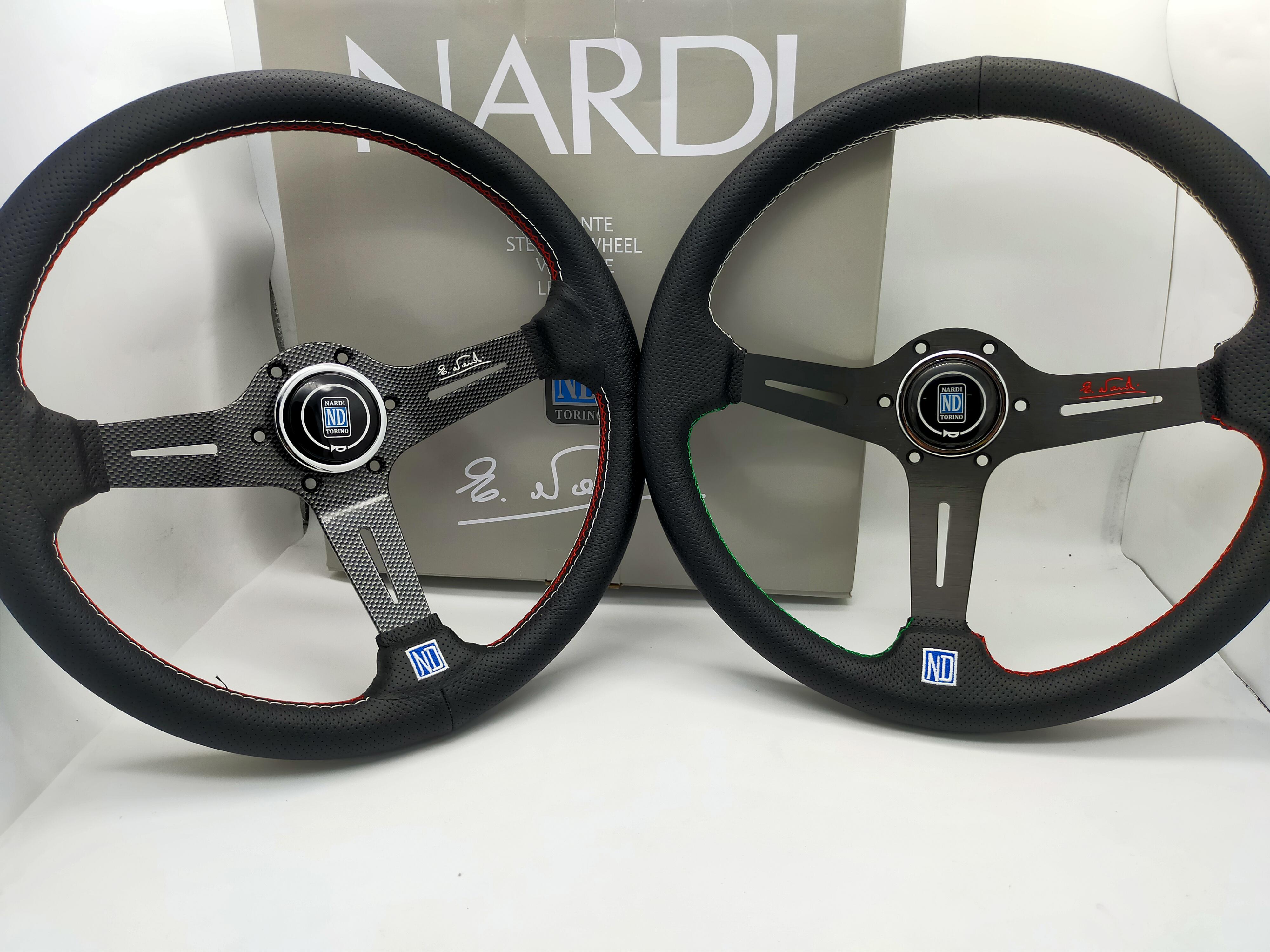 NEW NARDI Universal look Carbon fiber 14Inch Scrub Racing Car Modified