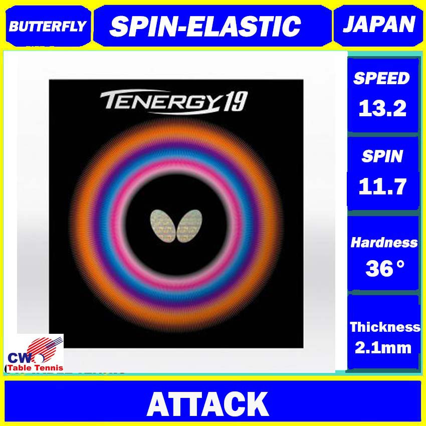 Butterfly Tenergy 19 SpinElastic Table Tennis Rubber Butterfly Table